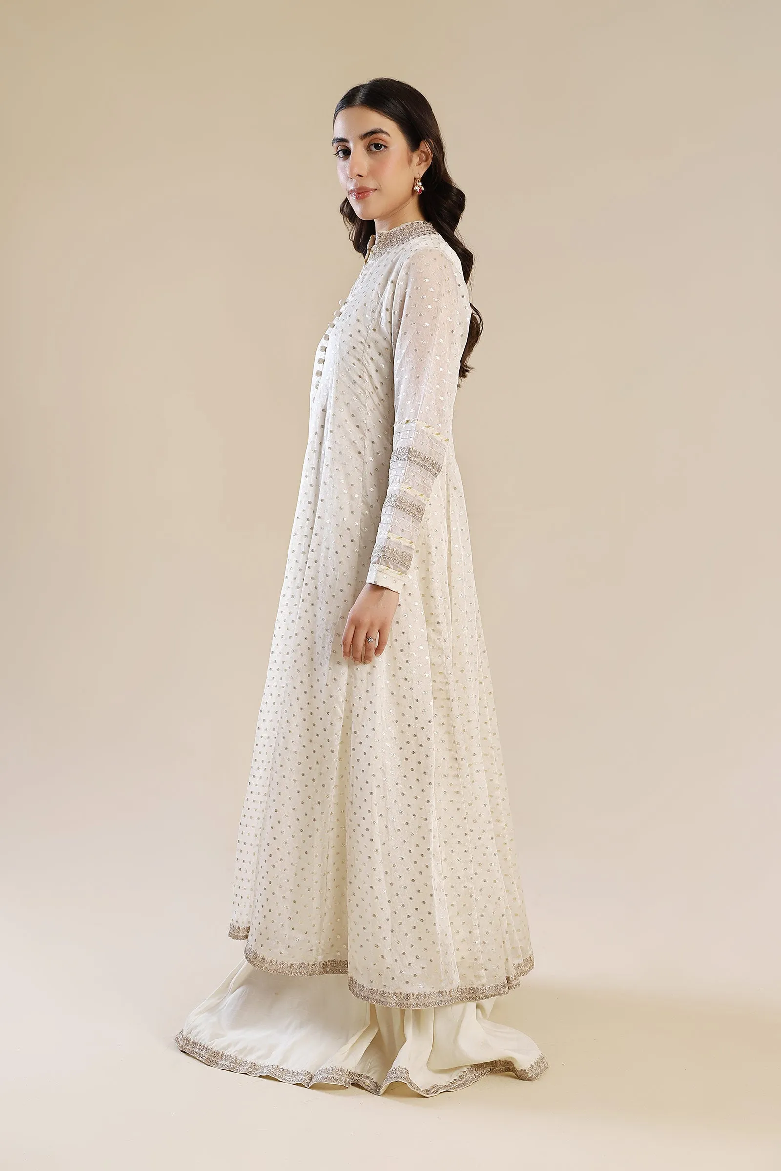 2 Pc Embroidered Organza Suit | MB-F24-612