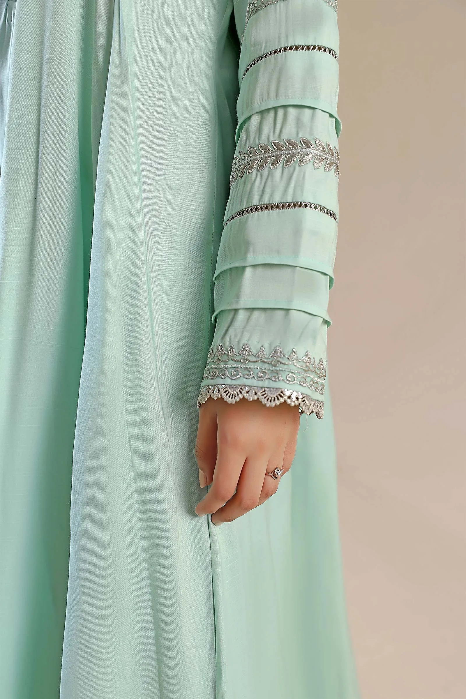 2 Pc Embroidered Raw Silk Suit | MB-F24-605