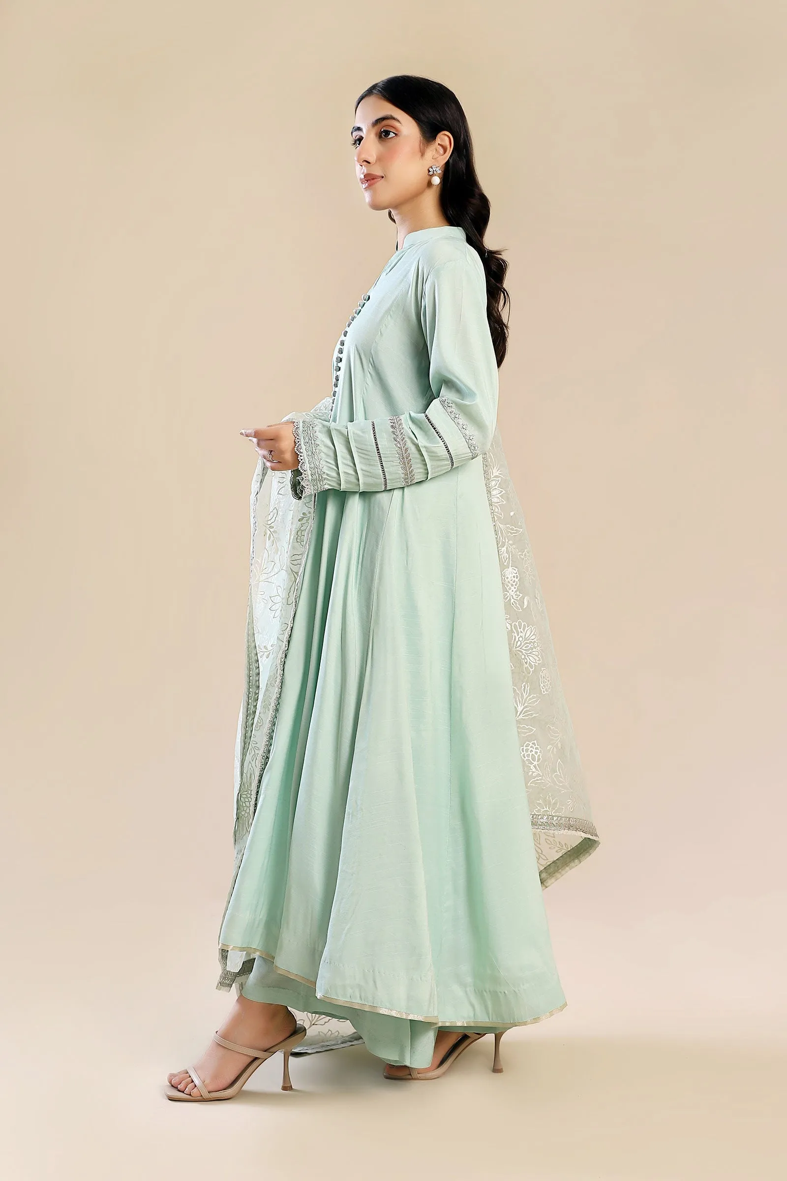 2 Pc Embroidered Raw Silk Suit | MB-F24-605