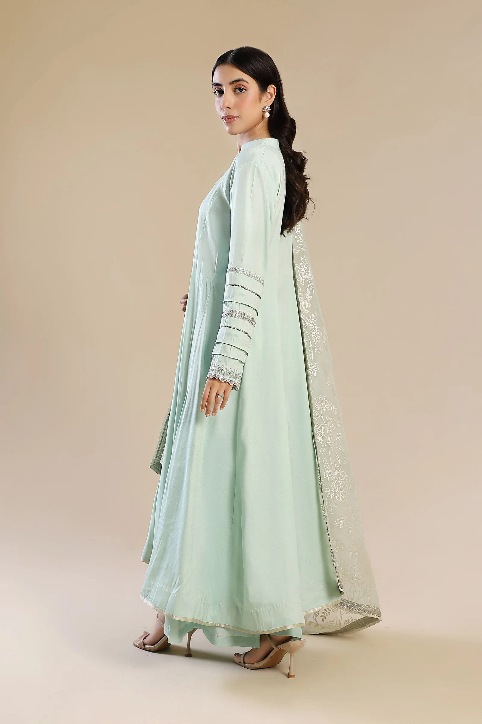 2 Pc Embroidered Raw Silk Suit | MB-F24-605