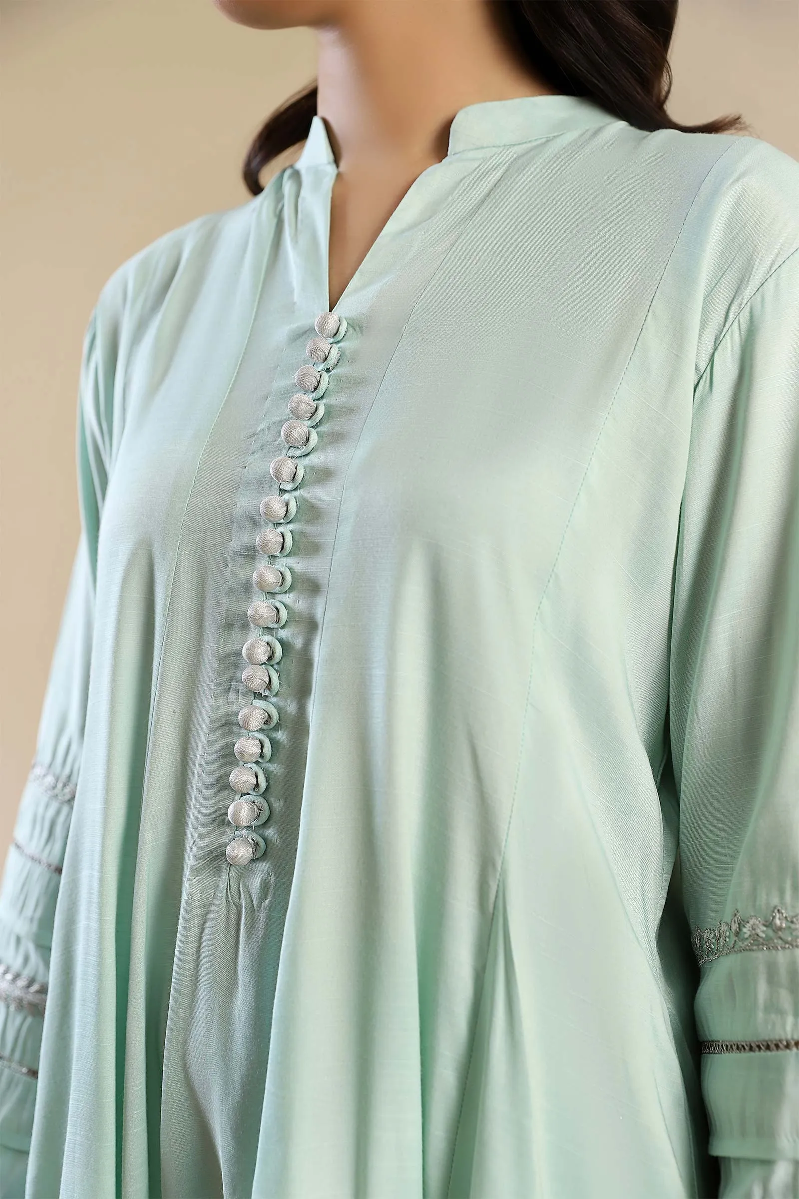 2 Pc Embroidered Raw Silk Suit | MB-F24-605