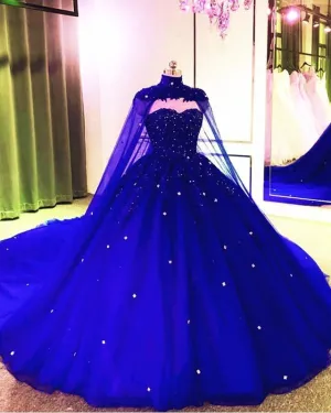 2025 Royal Blue Prom Dresses Ball Gown Sweet 16 Vintage Quinceanera Dress