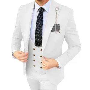 3 Pcs Sets Blazers Jacket Pants Vest / Men Suit New Business Wedding Fashion Host Clothes Slim Fit Coat Trousers Waistcoat