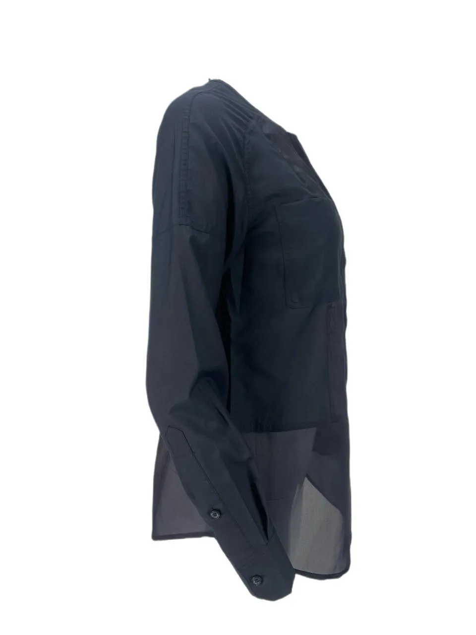 9/15 Women's Navy Lightweight Long Sleeve Blouse #72T NWT