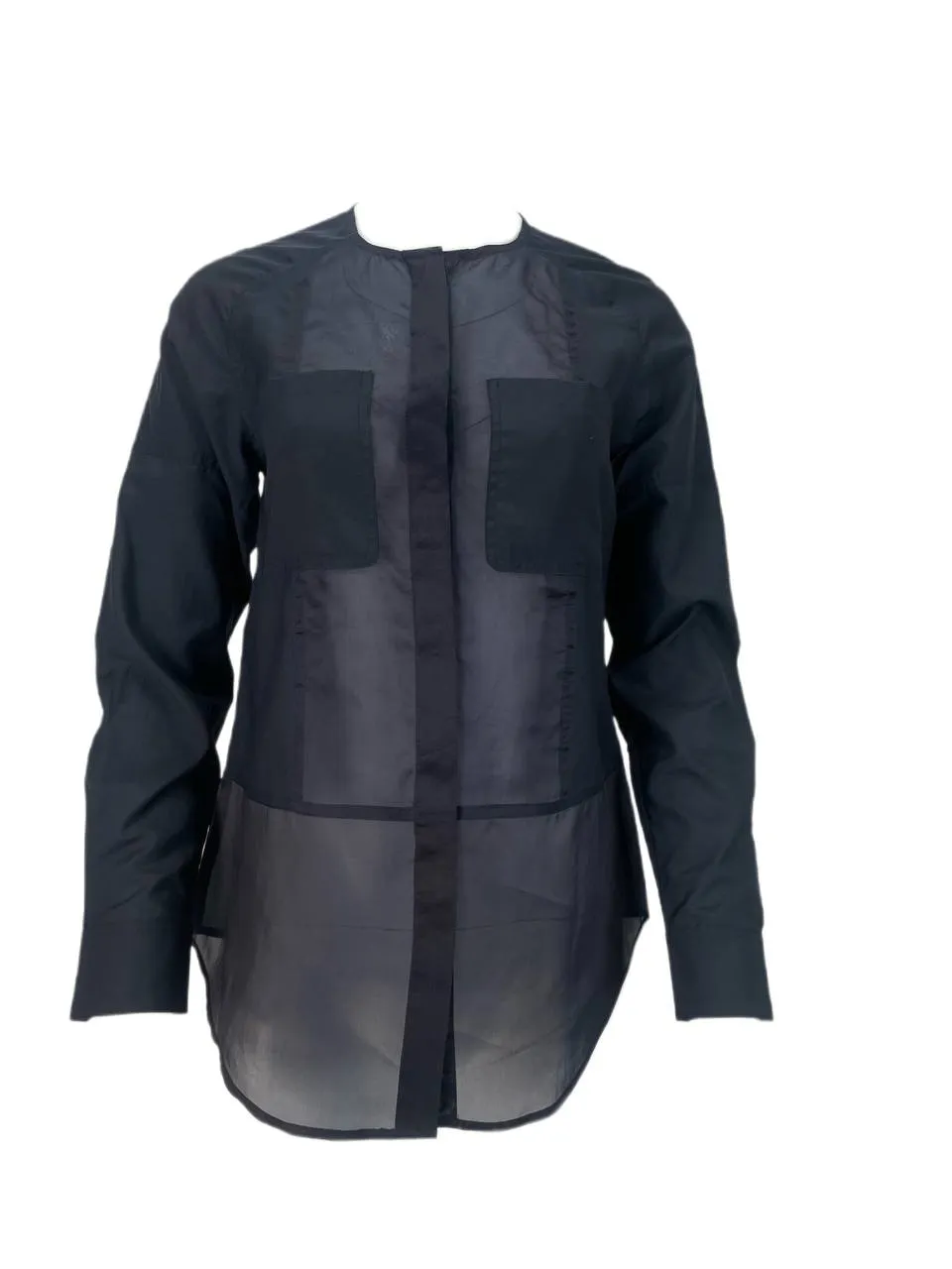 9/15 Women's Navy Lightweight Long Sleeve Blouse #72T NWT
