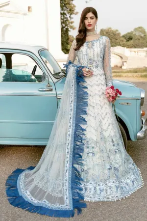 Afrozeh La Fuchsia Embroidered Chiffon Collection (01-Celestial Dream)