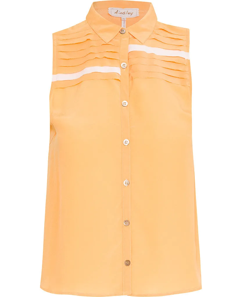 Alice Silk Sleeveless Button Up