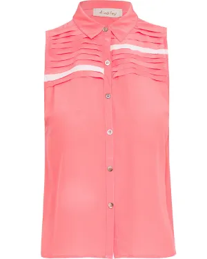 Alice Silk Sleeveless Button Up