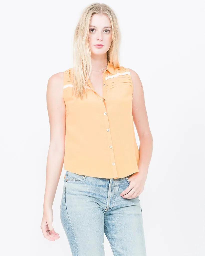 Alice Silk Sleeveless Button Up