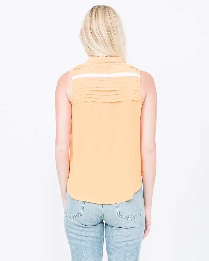 Alice Silk Sleeveless Button Up