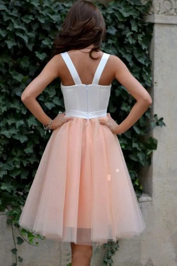 Anneprom Blush Sweetheart Knee Length Homecoming Dresses Cheap Short Prom Dresses APH0199