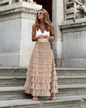 Aurelie | Elegant Pleated Midi Dress – Lightweight & Timeless Silhouette