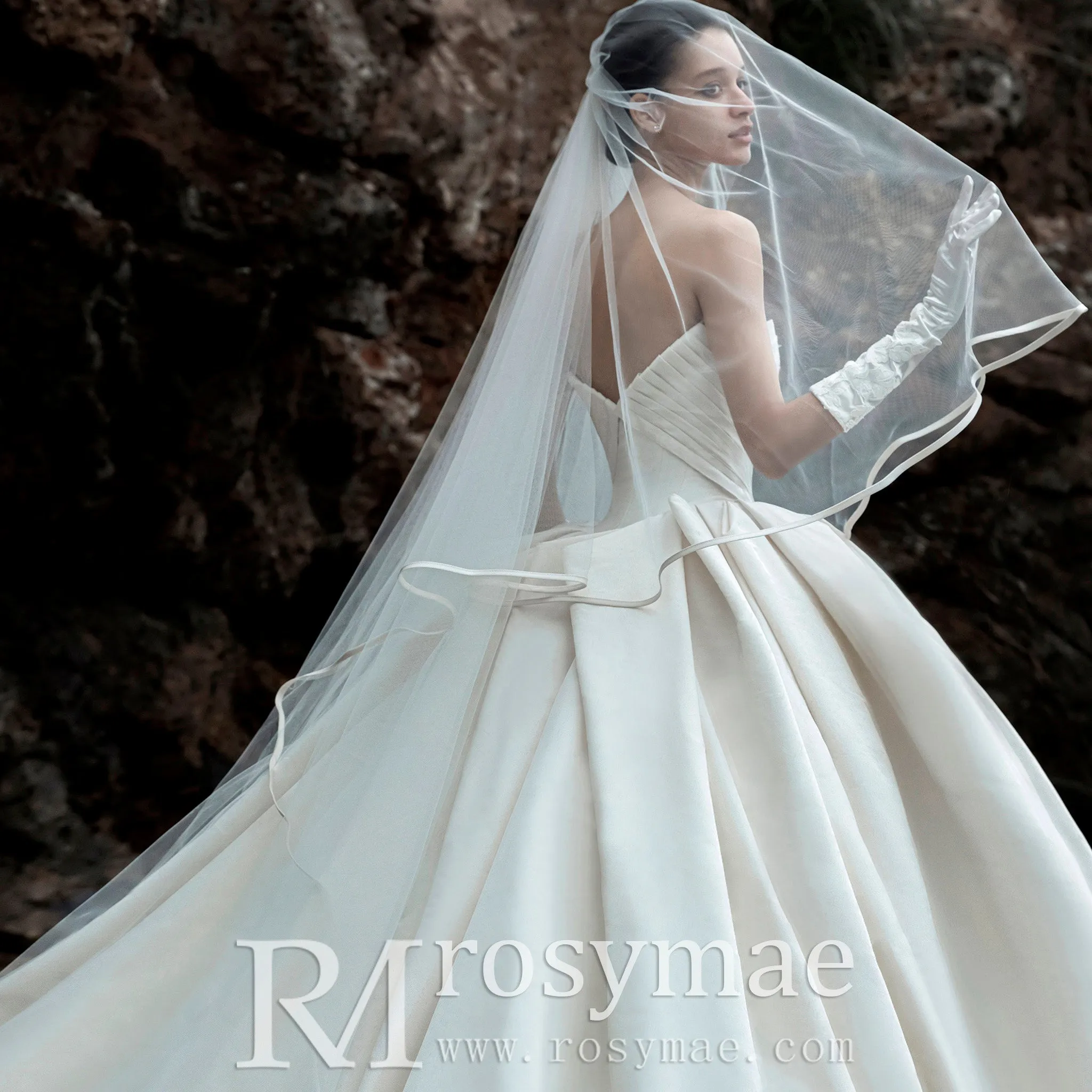 Ball Gown Satin Beach Wedding Dresses at affordable Price