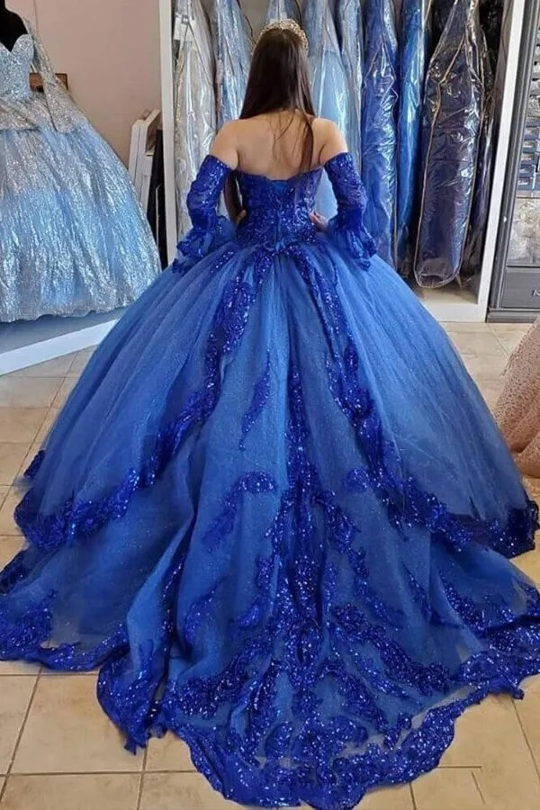 Ball Gown Sweetheart Long Sleeves Quinceanera Dresses, Prom Dresses, MP710