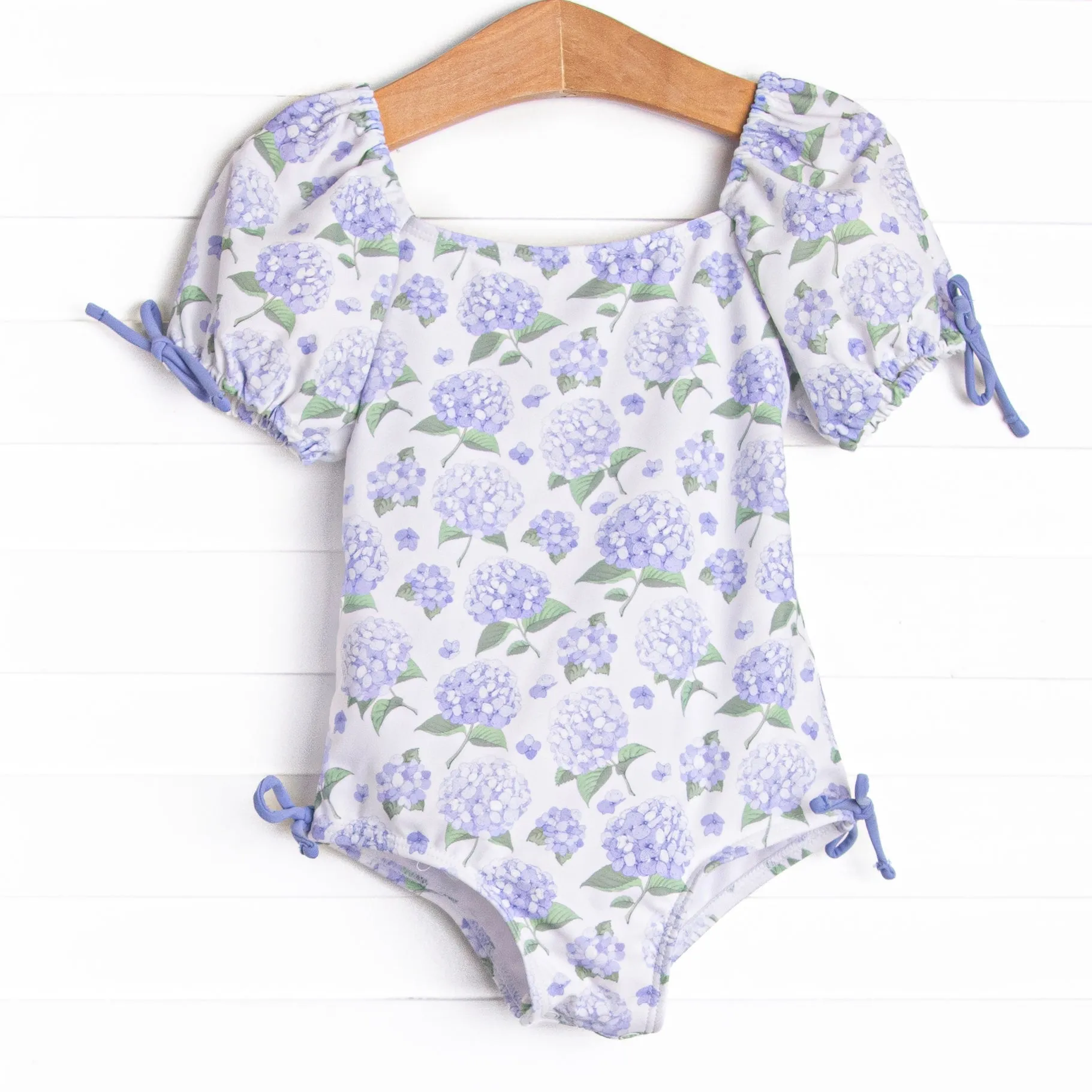 Beachside Blooms One Piece, Blue