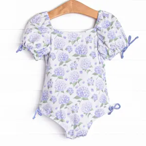 Beachside Blooms One Piece, Blue