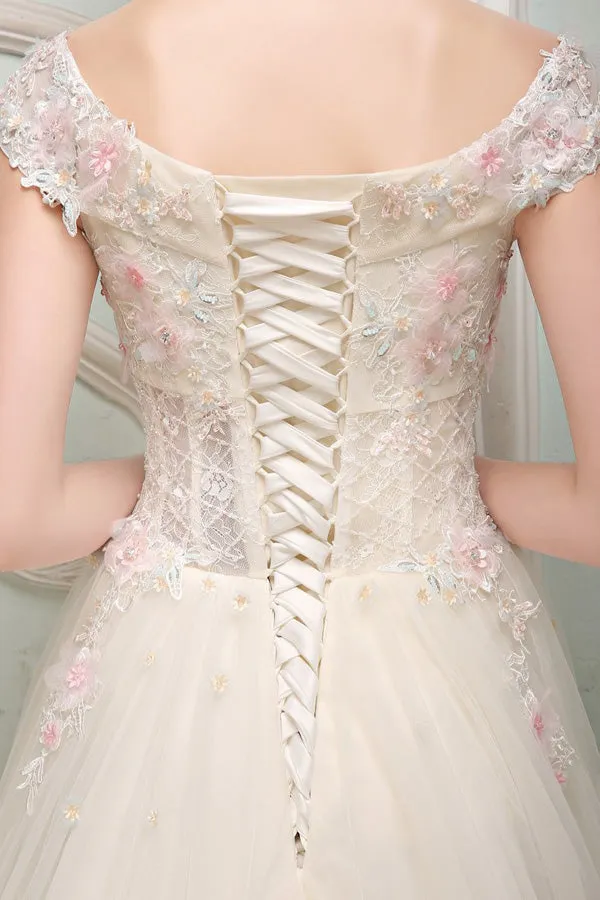 Beautiful Ball Gown Sweep Train Pearl Pink Prom Dress/Evening Dress,MP436
