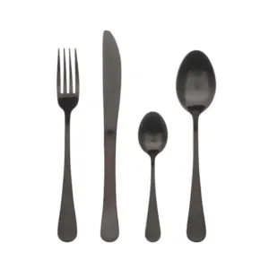 Bergner Cutlery Black Matt Stainless Steel 24 Piece