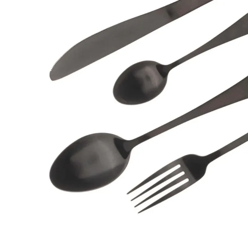 Bergner Cutlery Black Matt Stainless Steel 24 Piece