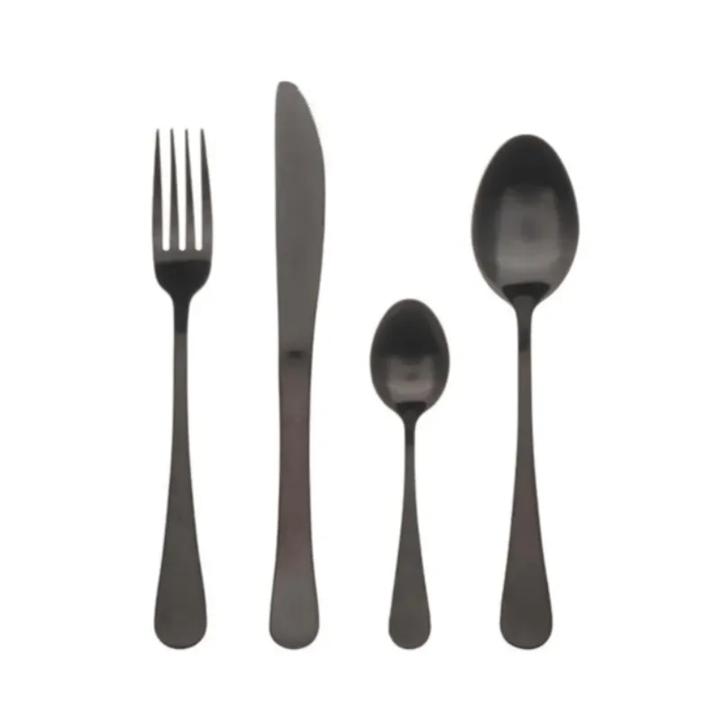 Bergner Cutlery Black Matt Stainless Steel 24 Piece