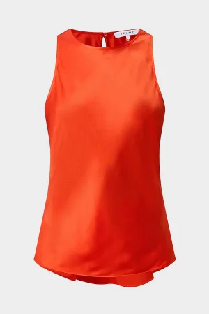 Bias Racer Tank in Red Orange