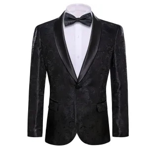 Black Paisley Tuxedo Jacket