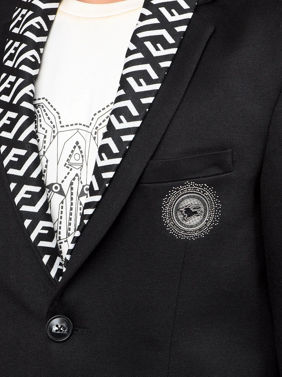 Black Single Breasted Blazer