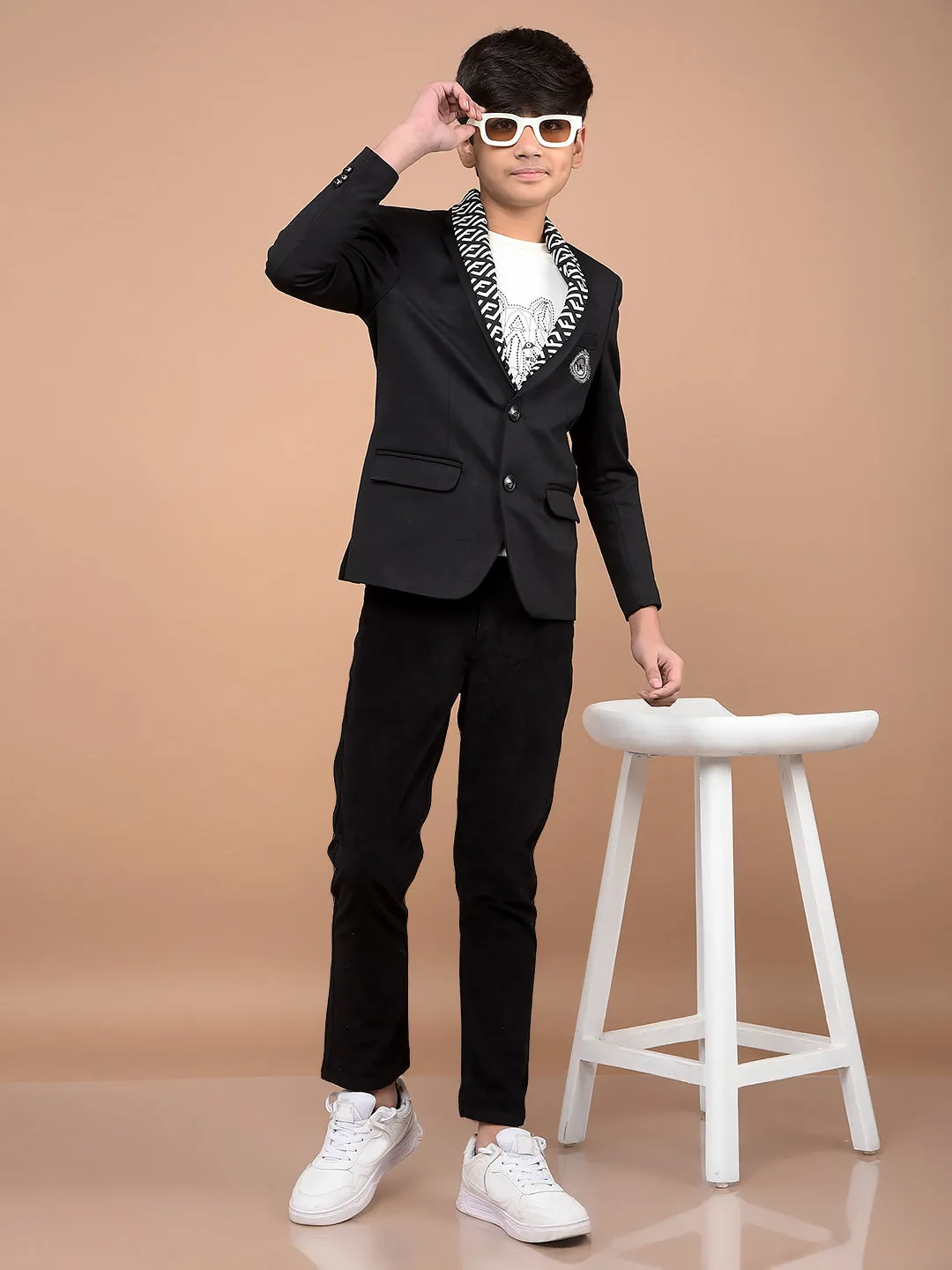 Black Single Breasted Blazer