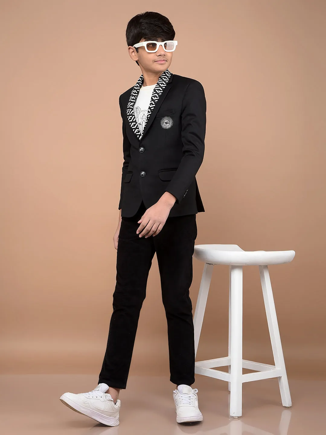 Black Single Breasted Blazer