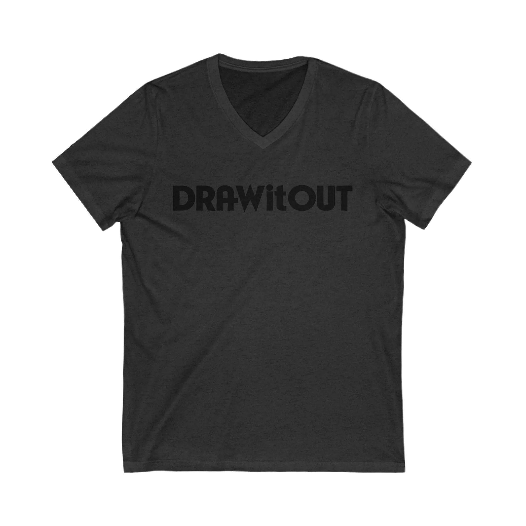 Blackout Unisex V-Neck Tee by Draw it Out®