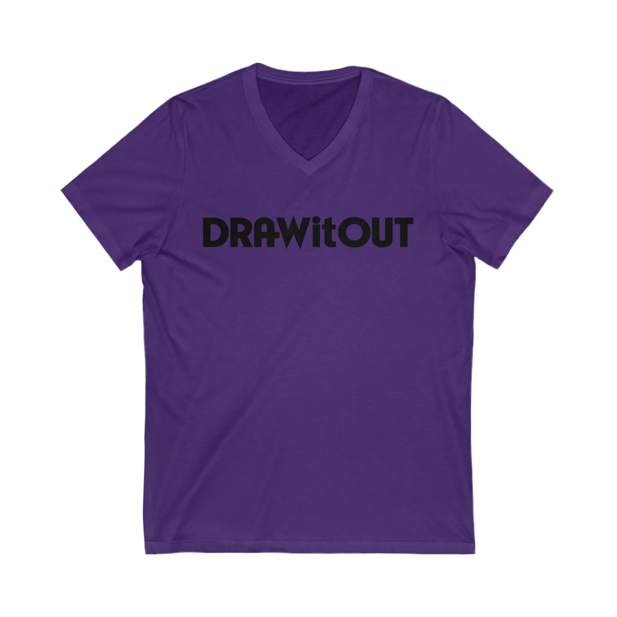 Blackout Unisex V-Neck Tee by Draw it Out®