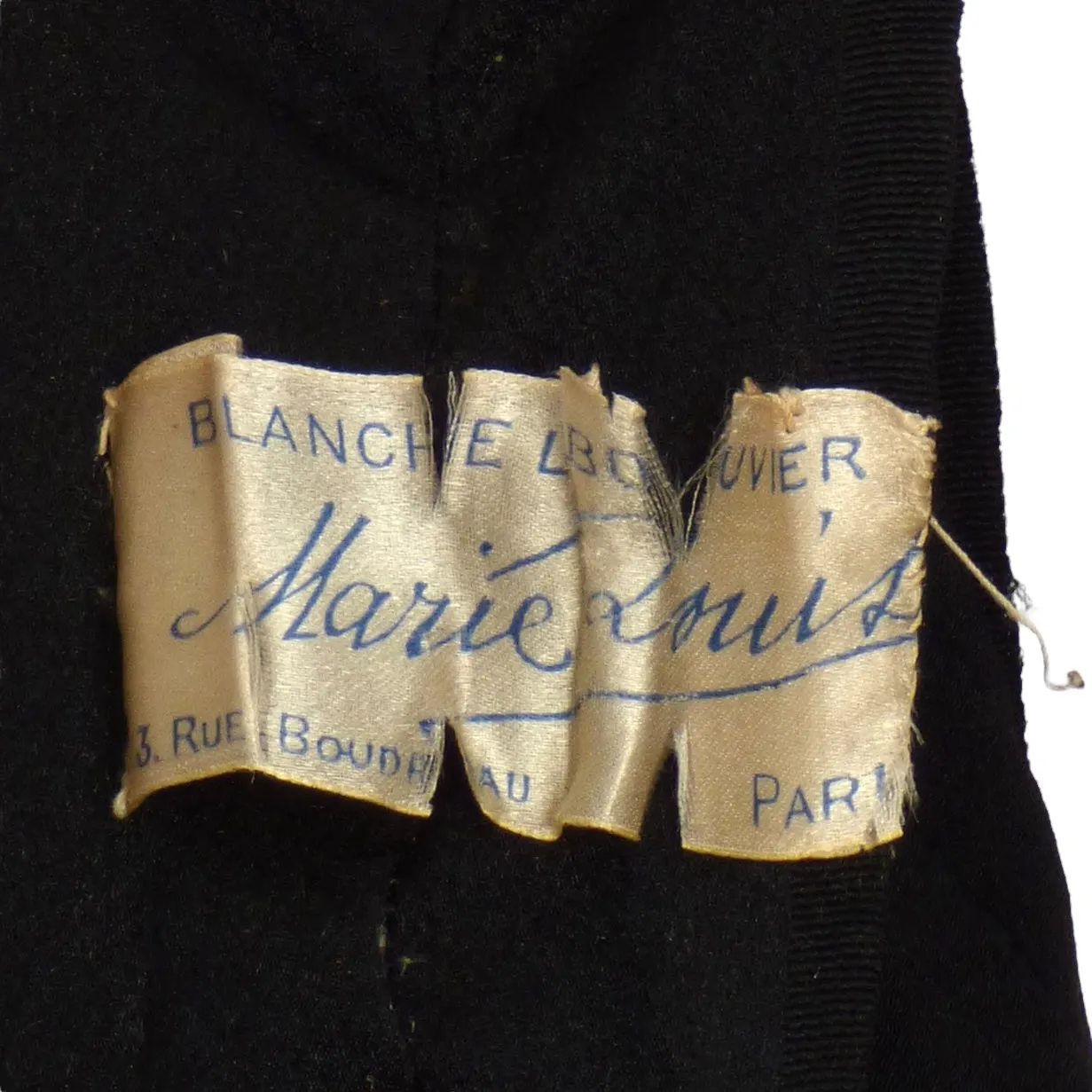 BLANCHE LEBOUVIER- 1920s Black Silk Tassel Dress, Size 2