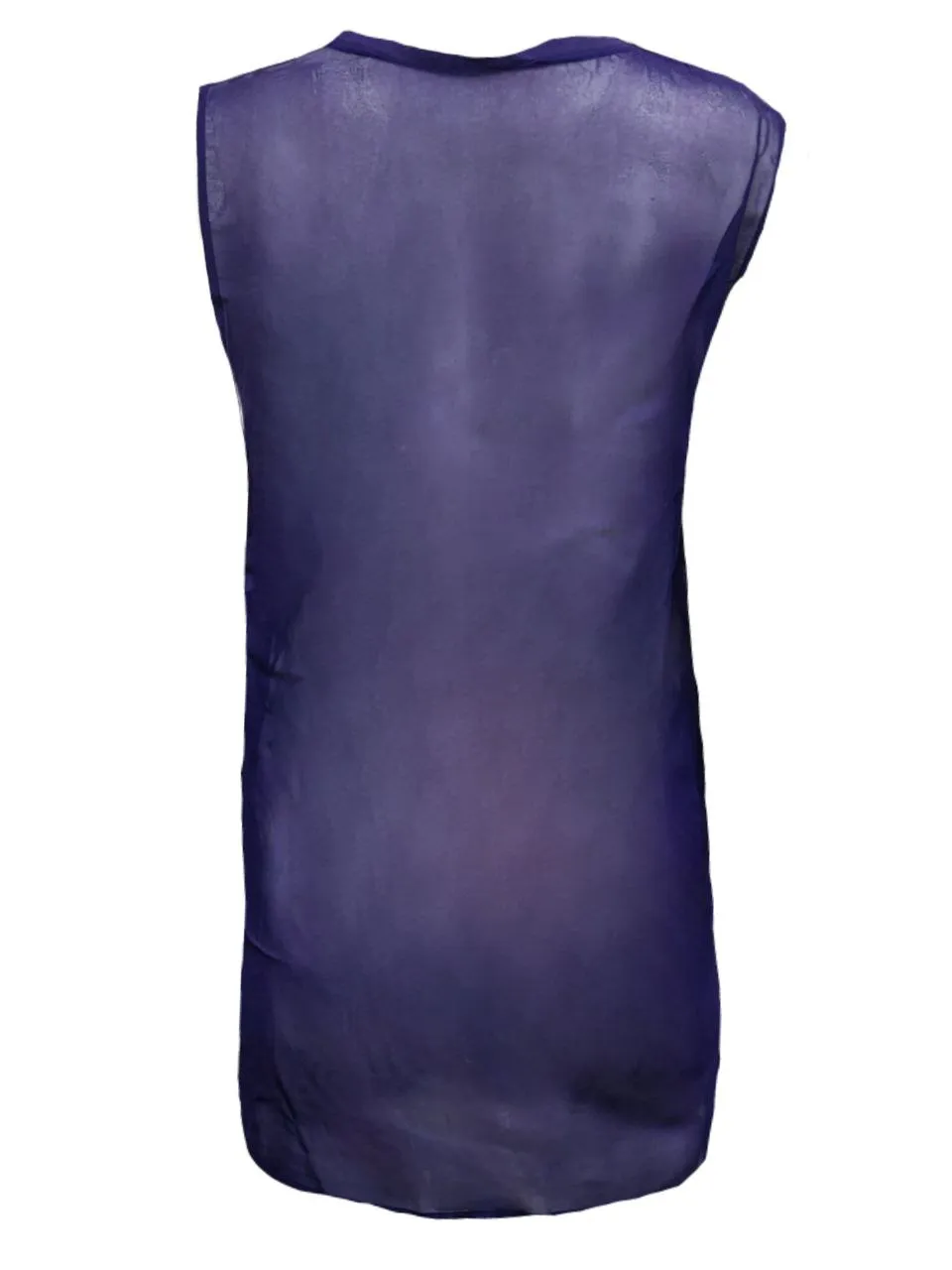 BLK DNM Women's Violet Round Neck Sleeveless Natural Silk Shirt Small NWT
