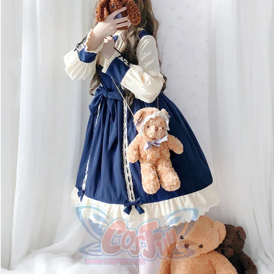 Bride Lolita Dress Kawaii Princess Dress Lolita Skirt Full Set for Kid Girl