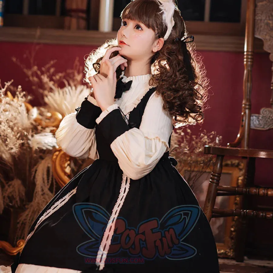 Bride Lolita Dress Kawaii Princess Dress Lolita Skirt Full Set for Kid Girl