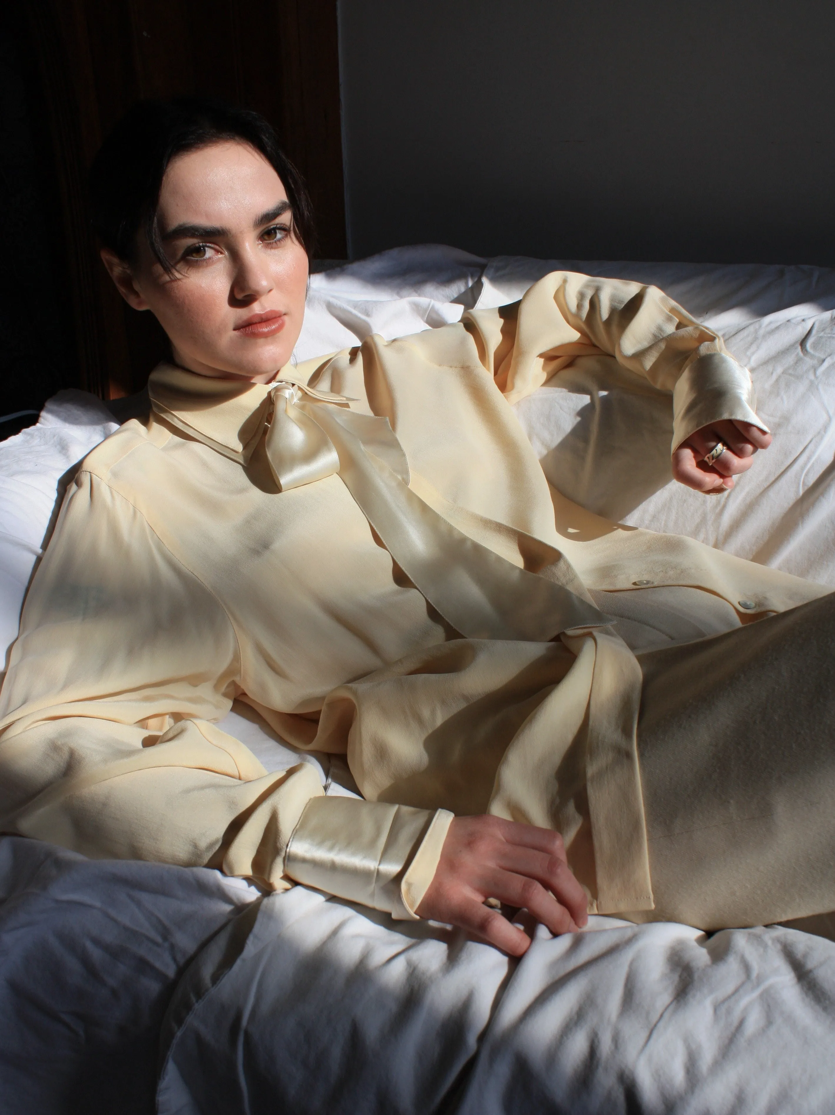 Buttercream Silk Blouse