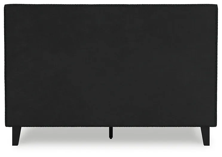 Cadmori Queen Upholstered Bed with Mirrored Dresser