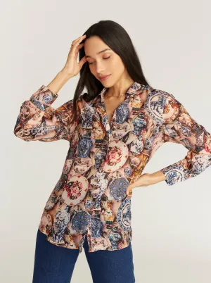 CARRIE LONG SLEEVE BUTTON DOWN SHIRT