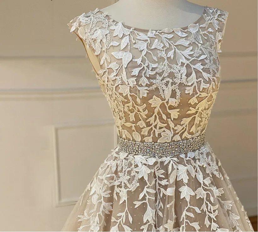 Champagne A-Line Sexy Dresses