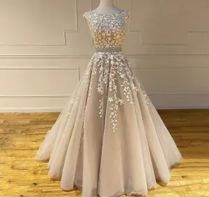 Champagne A-Line Sexy Dresses