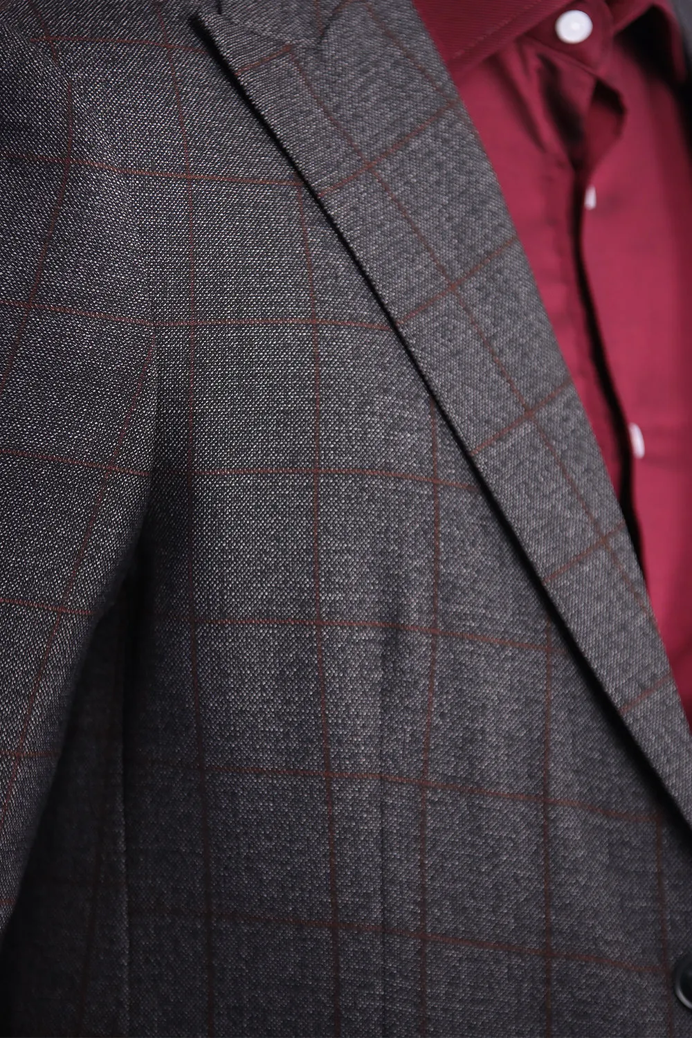 Charcoal Grey Check Coat MC20173-CG