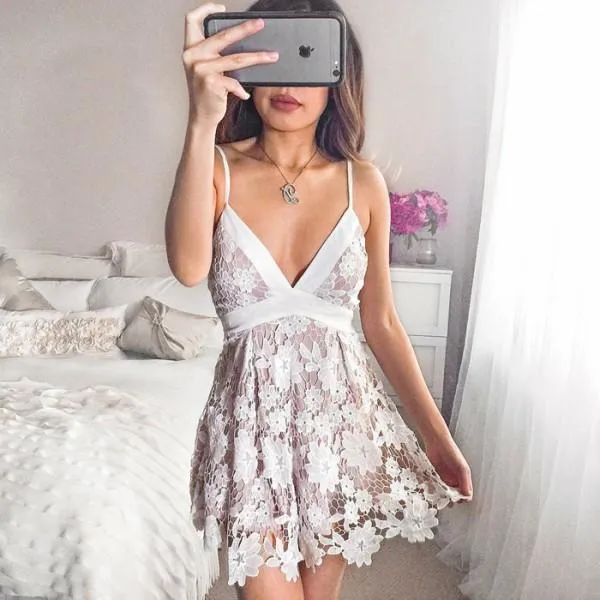 Cheap Freshman Spaghetti Straps Short Popular Lace Homecoming Dress with Sash, BD0259