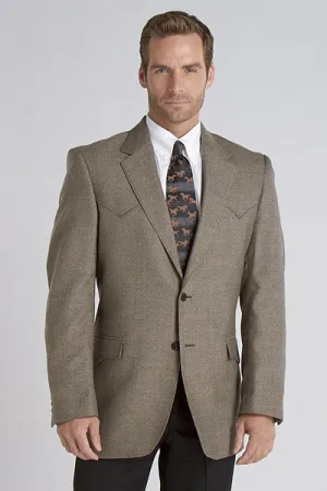 Circle S Mens Donegal Brown Wool Blend Big Plano Sportcoat Jacket Blazer