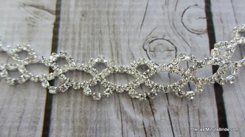 Clear Rhinestone Lattice Pattern Headband