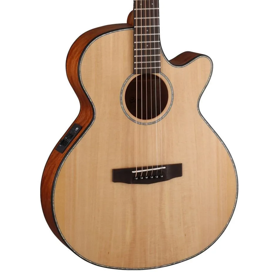 Cort SFX-E Slim Body Acoustic-Electric Guitar, Natural Satin