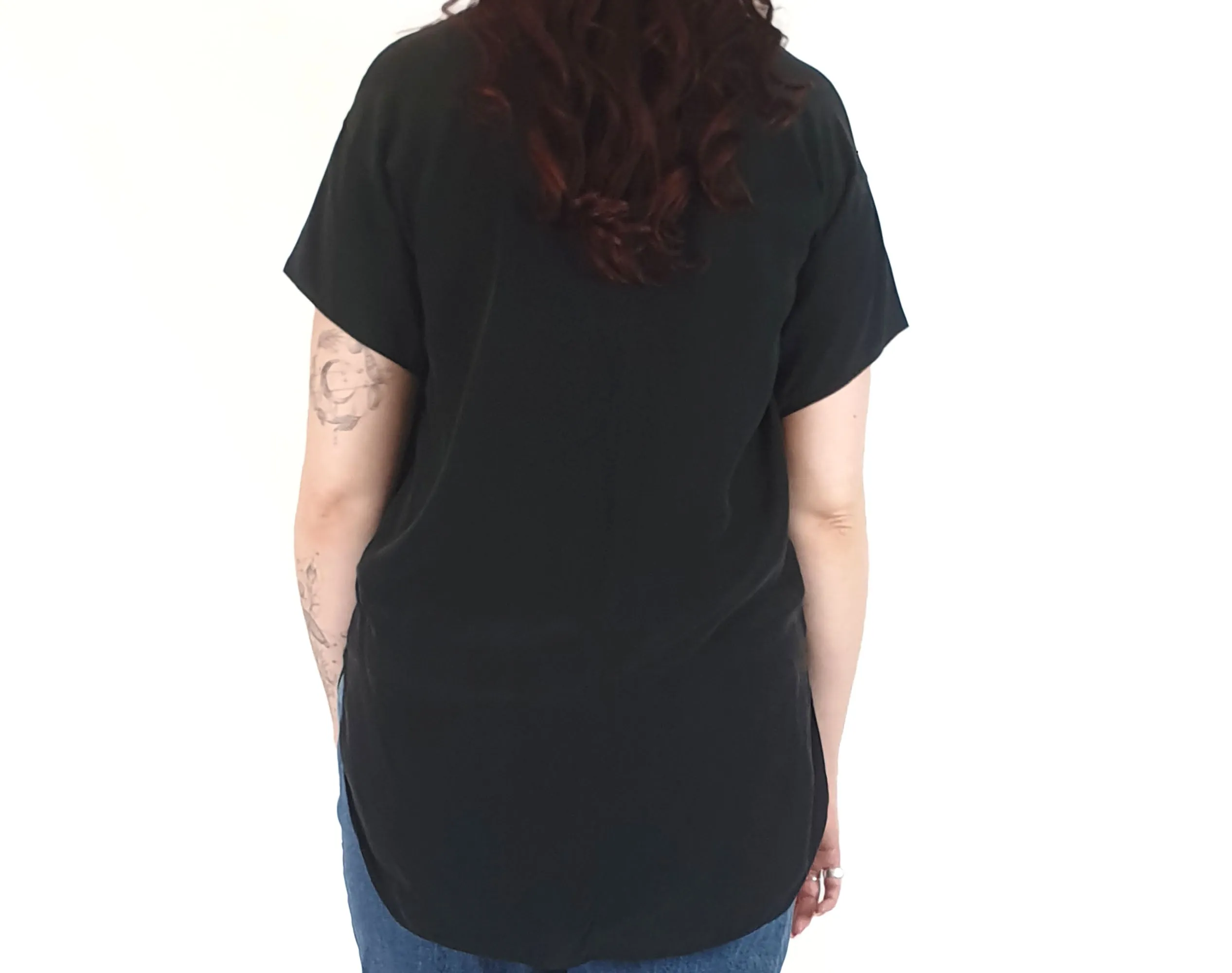 COS black 100% silk top size S, generous fit (best fits 12-14)