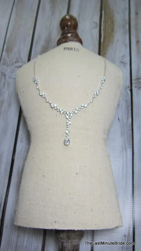 Cubic Zirconia Drop Necklace - 922534