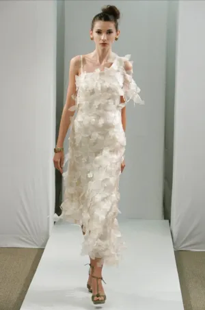Custom Made 3D Flora Asymmetrical Gown