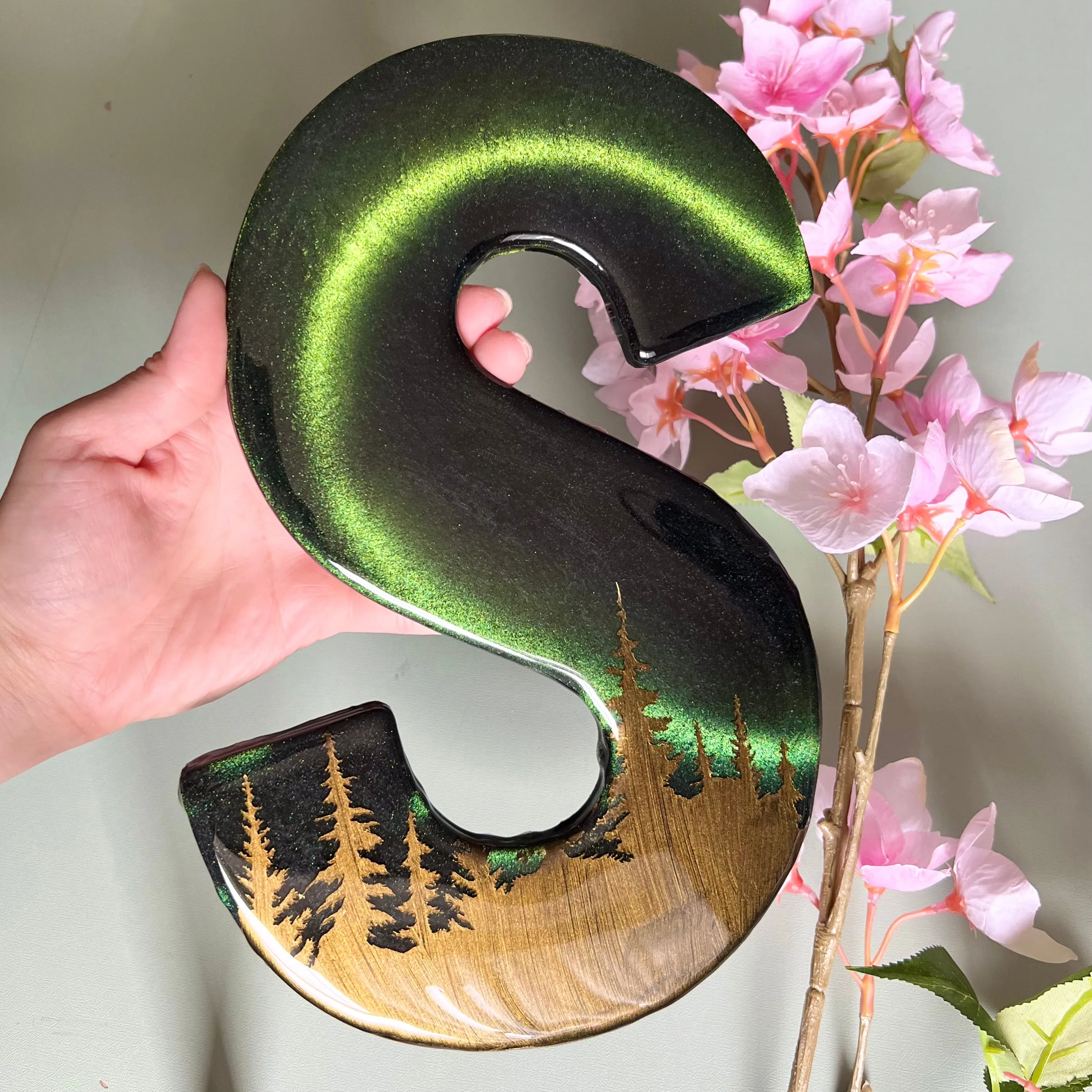 Custom Northern Lights Design Letters - Made to Order