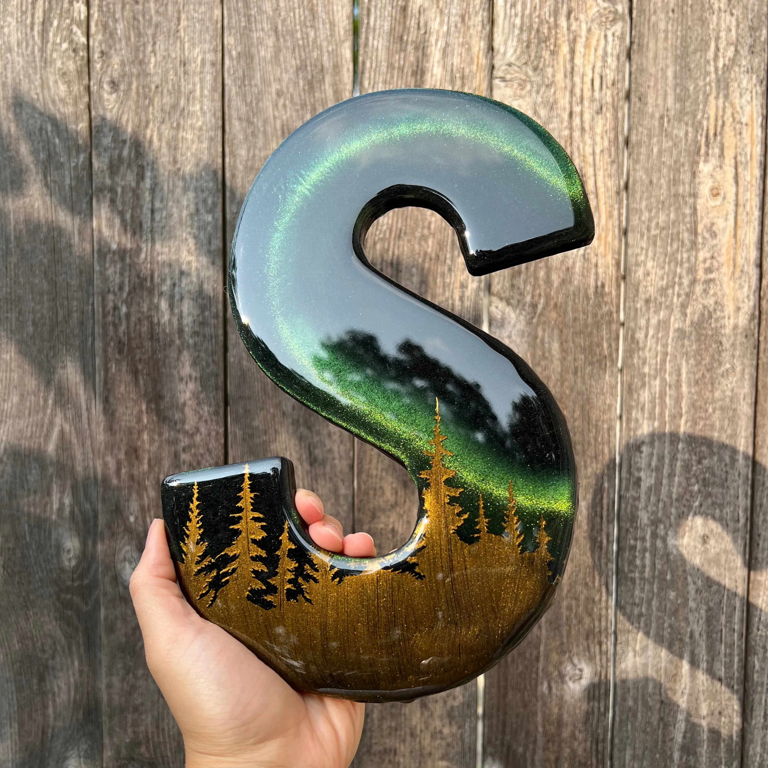 Custom Northern Lights Design Letters - Made to Order